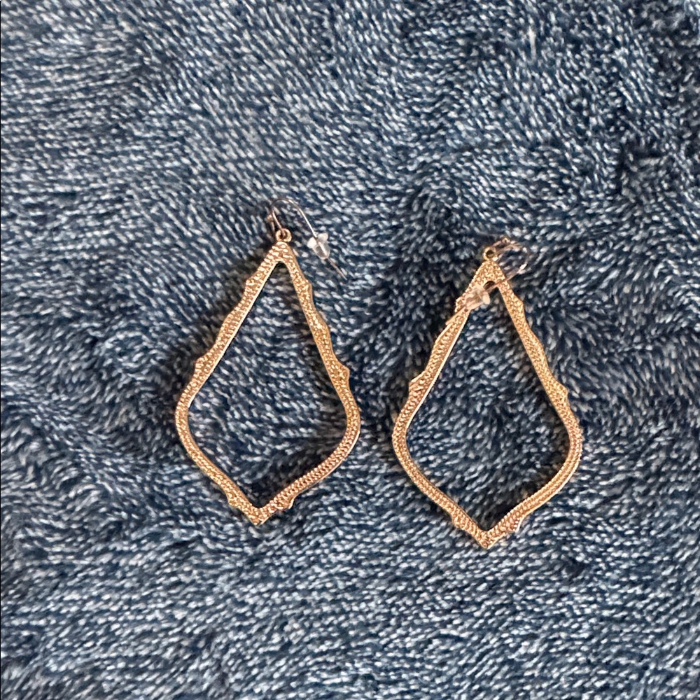 Kendra Scott Rose Gold Textured Hoop Earrings